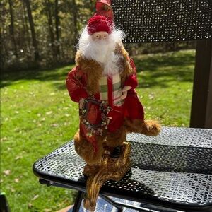 Festive Santa Claus Figurine in Red and Gold​